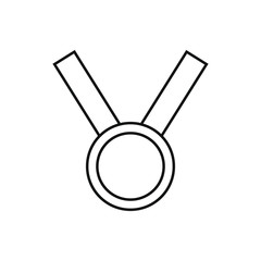 vector icon of medals with simple shapes