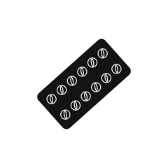 vector icon of pills with simple shapes