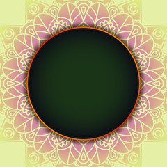 Abstract banner design. Vintage decorative elements. Elegant background with hand drawn elements. Islam, indian ethnic motifs. Vector illustration.