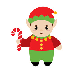Isolated christmas elf