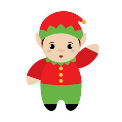 Isolated christmas elf