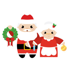 Santa Claus and mrs Claus