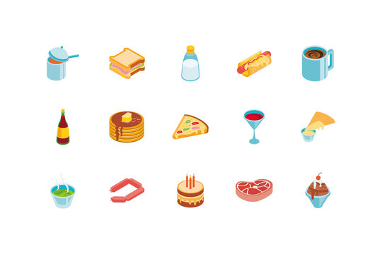 Isolated food icon set vector design