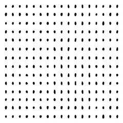 Hand drawn vertical and horizontal parallel dots. Arranged spots. Black lines on white background. Sketch for graphic design