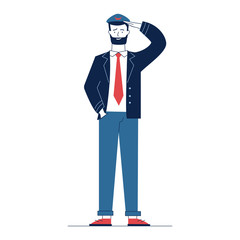 Captain of aircraft in uniform