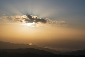 sunrise on the mediterranean sea