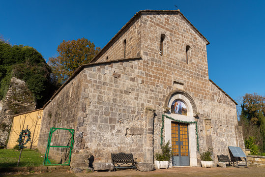 Teano, Campania, Italy. Church of San Paride ad Fontem. View of the main facade