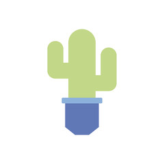 cactus in pot plants flat icon