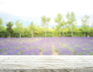 Table Top And Blur Nature For Background