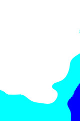 A blue illustration on a pastel color