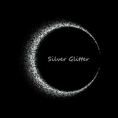 Vector abstract crescent background Silvery fine dust Logo eps 10