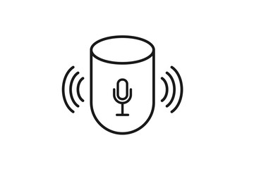 voice assistant icon vector 