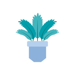 potted palm leaves plants flat icon