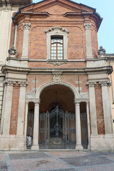 facade of ancient church Monza, Europe