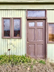door in old wooden house