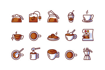 Isolated coffee icon set vector design