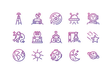 Isolated space icon set vector design