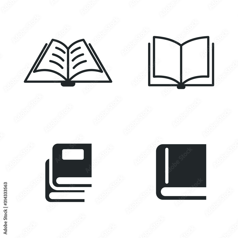 Aufkleber book icon template color editable. book symbol vector sign isolated on white background illustration