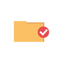 cyber security folder flat style icon