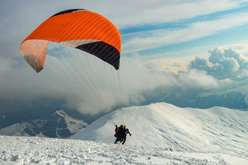paragliding in the mountains
