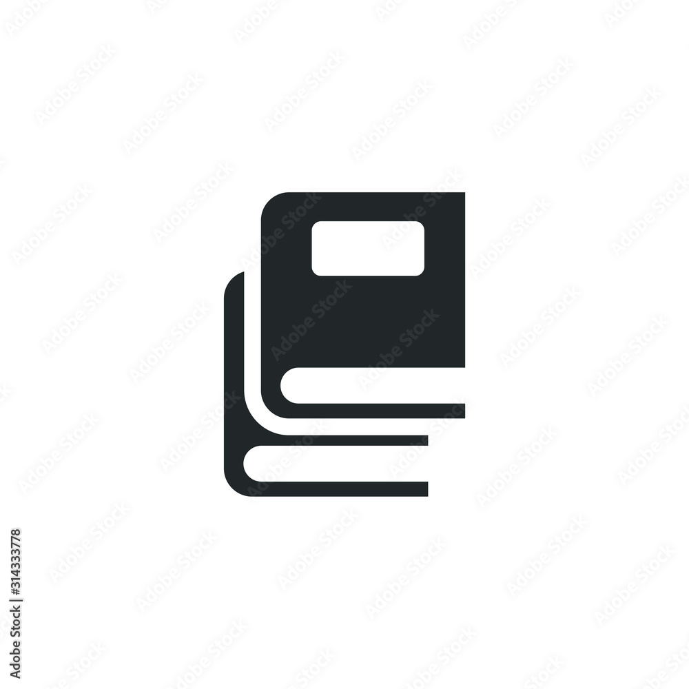 Aufkleber book icon template color editable. book symbol vector sign isolated on white background illustration