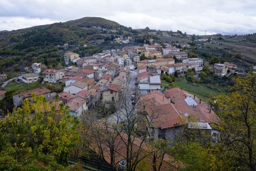Fototapeta na wymiar Fresagrandinaria characteristic country in abruzzo, italy