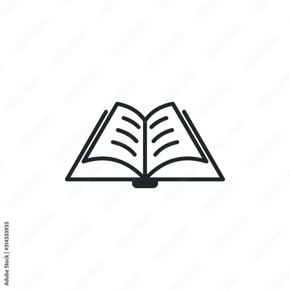 Aufkleber book icon template color editable. book symbol vector sign isolated on white background illustration