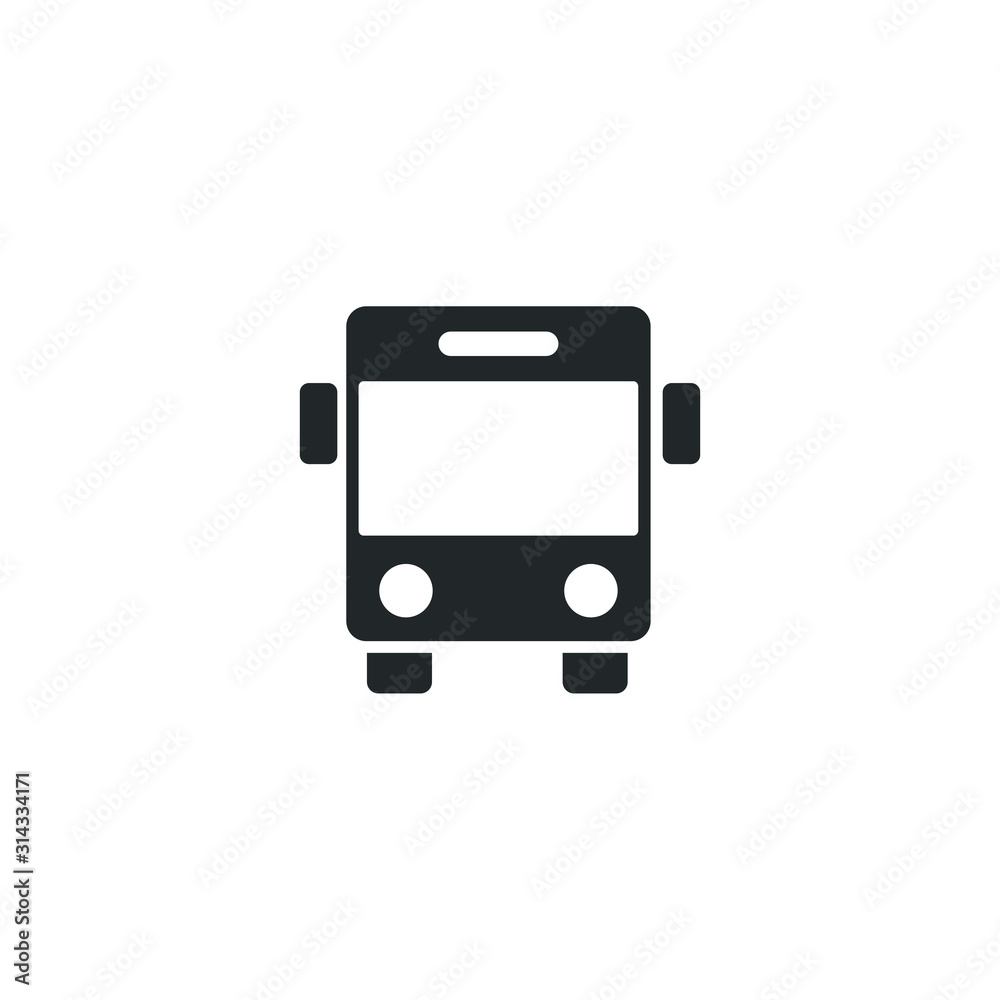 Poster bus icon template color editable. bus transportation symbol vector sign isolated on white background