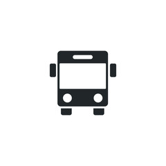 bus icon template color editable. bus transportation symbol vector sign isolated on white background illustration for graphic and web design.
