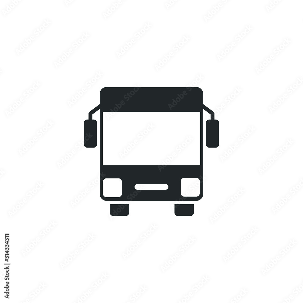 Poster bus icon template color editable. bus transportation symbol vector sign isolated on white background illustration for graphic and web design.