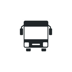 bus icon template color editable. bus transportation symbol vector sign isolated on white background illustration for graphic and web design.
