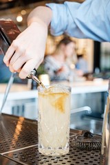 Bartender making a cocktail