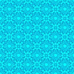 Seamless pattern on the cyan background