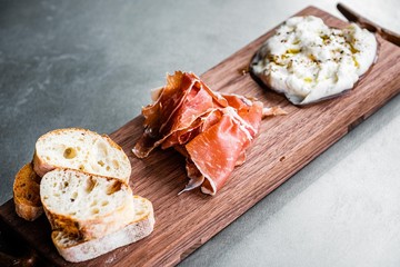 Meat, cheese and bread