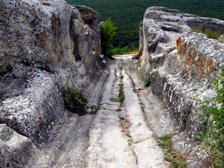 waterfall in the mountains