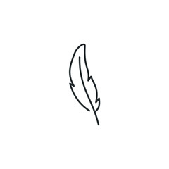 Feather, Pen icon template color editable. Feather symbol vector sign isolated on white background illustration for graphic and web design.