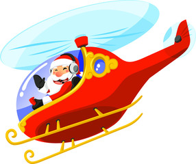 santa flying helicopter © Joaquin