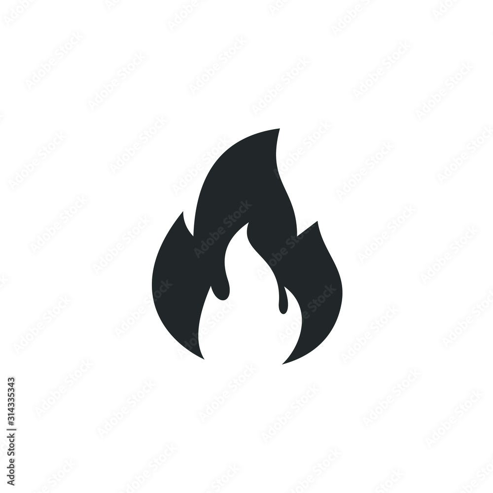 Aufkleber fire flames icon template color editable. fire flames symbol vector sign isolated on white backgroun
