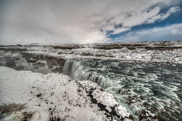 Selfoss waterfall in Vatnajokull National Park, Northeast Iceland