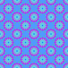 Abstract seamless pattern on the blue background