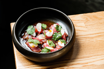 Seafood on a table