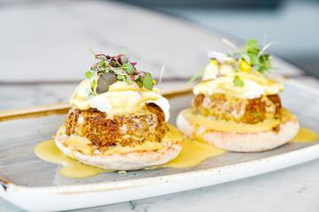 Eggs Benedict breakfast