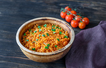 Bowl of Mexican rice