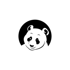Panda Hed negative space logo
