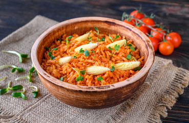 Bowl of Mexican rice