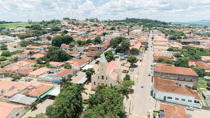 Aerial view of the Arceburgo city, Minas Gerais / Brazil.
