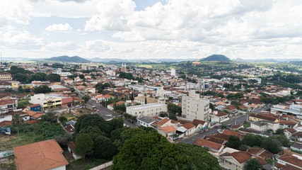 Fototapeta na wymiar Aerial view of the Guaxupé city, Minas Gerais / Brazil.