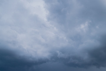 Rain storm clouds before the storm in the middle of summer