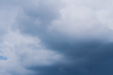 Rain storm clouds before the storm in the middle of summer