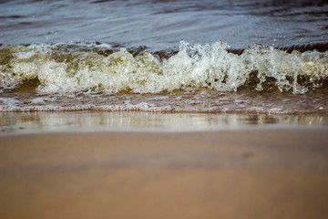 waves on beach